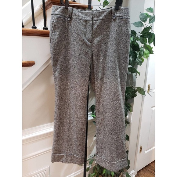 LOFT Julie Gray Flare Leg with Stretch Straight Leg Casual Dress Pants Size 14 - Picture 12 of 12